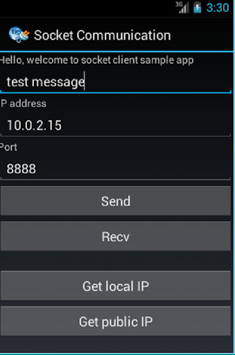 Emulate Socket Communication from MyAndroid or run Socket Communication using MyAndroid