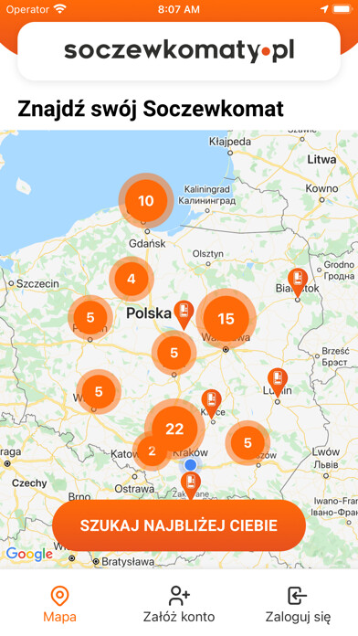 Emulate iPhone app Soczewkomaty.pl using MyAndroid