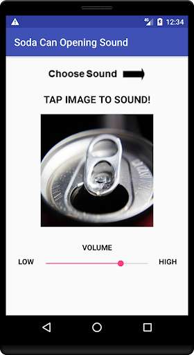 Emulate Android APK Soda Can Opening Sound