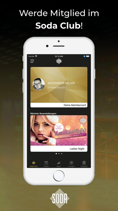 Emulate iPhone app Soda Club Berlin using MyAndroid