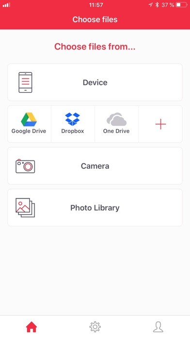 Emulate iPhone app Soda PDF Merge using MyAndroid