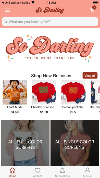 Emulate iPhone app So Darling Screen Prints using MyAndroid Emulate iPhone app So Darling Screen Prints using MyAndroid