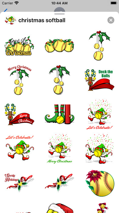 Emulate iPhone app Softball Holidays using MyAndroid