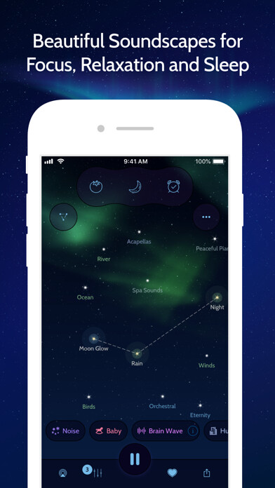 Emulate iPhone app Soft Focus: Sleep/Focus Sounds using MyAndroid