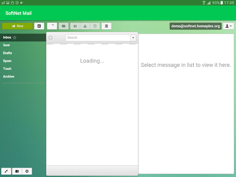 Emulate Android APK SoftNet Mail