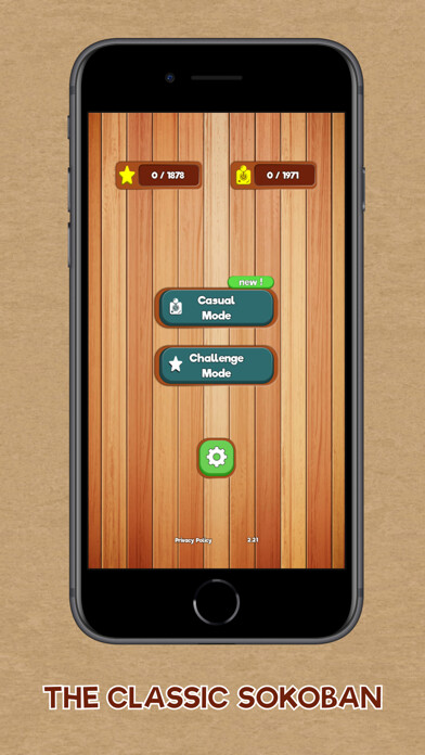 Emulate iPhone app Sokoban Wood block cube puzzle using MyAndroid