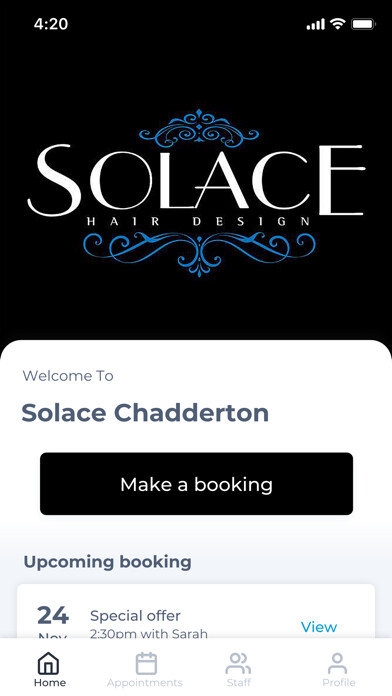 Emulate iPhone app Solace Chadderton using MyAndroid
