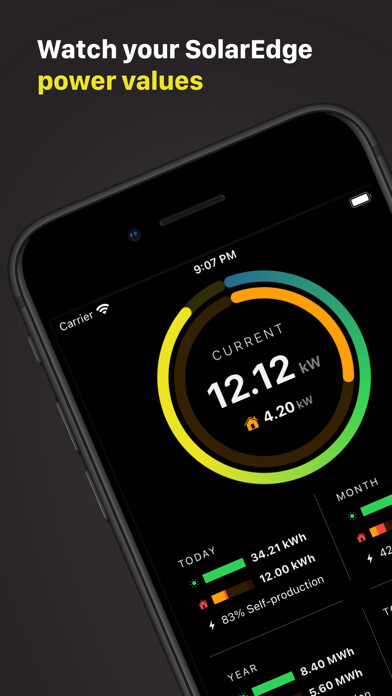 Emulate iPhone app SolarDashboard using MyAndroid