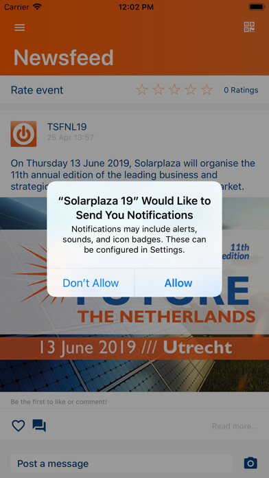 Emulate iPhone app Solarplaza Global Events using MyAndroid