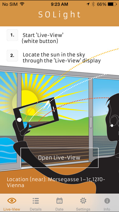 Emulate iPhone app SOLight - Sun & Light using MyAndroid Emulate iPhone app SOLight - Sun & Light using MyAndroid