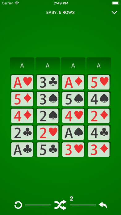 Emulate iPhone app Solitaire Addictive using MyAndroid