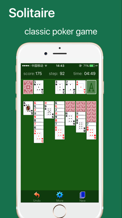Emulate iPhone app Solitaire-classic poker game using MyAndroid