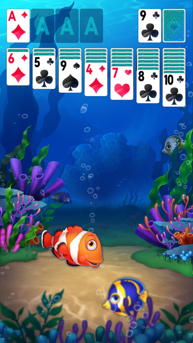 Emulate iPhone app Solitaire Fish - Card Game using MyAndroid