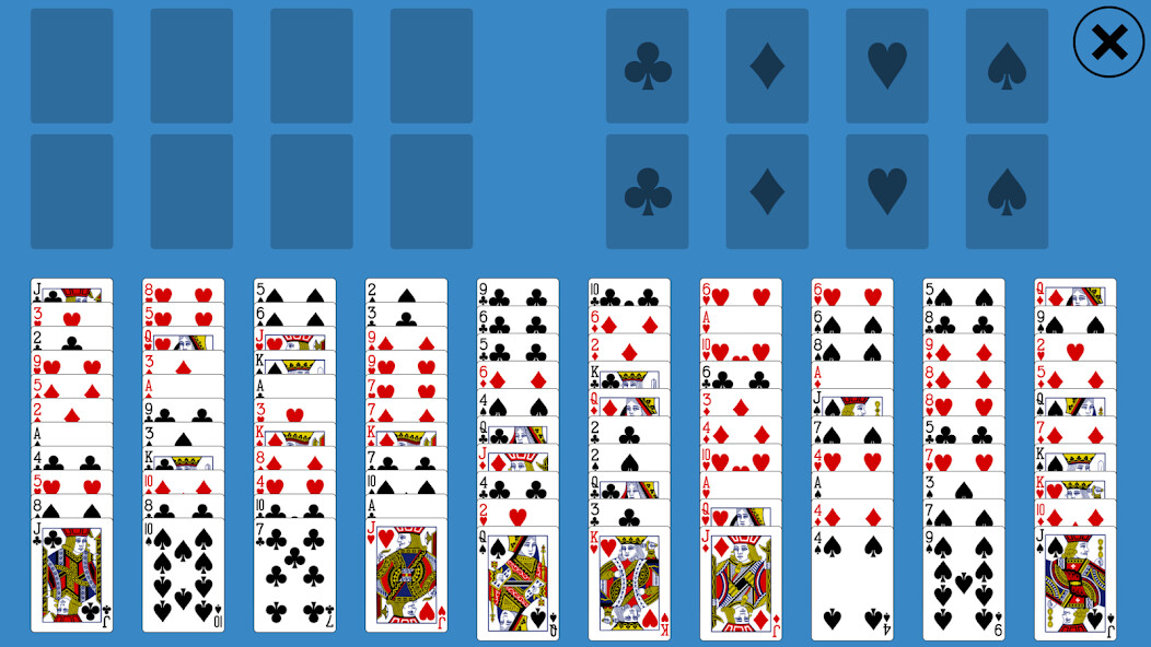 Emulate iPhone app Solitaire FreeCell Two Decks using MyAndroid