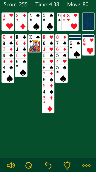 Emulate iPhone app Solitaire Free+ using MyAndroid