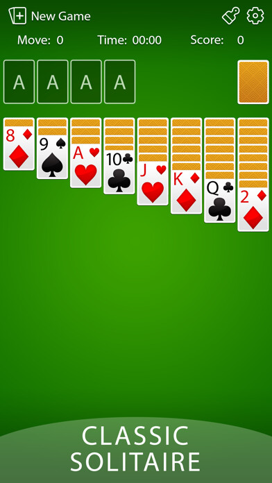 Emulate iPhone app Solitaire Klondike Crush using MyAndroid
