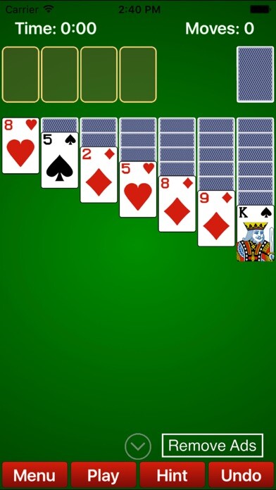 Emulate iPhone app Solitaire - Klondike Patience using MyAndroid