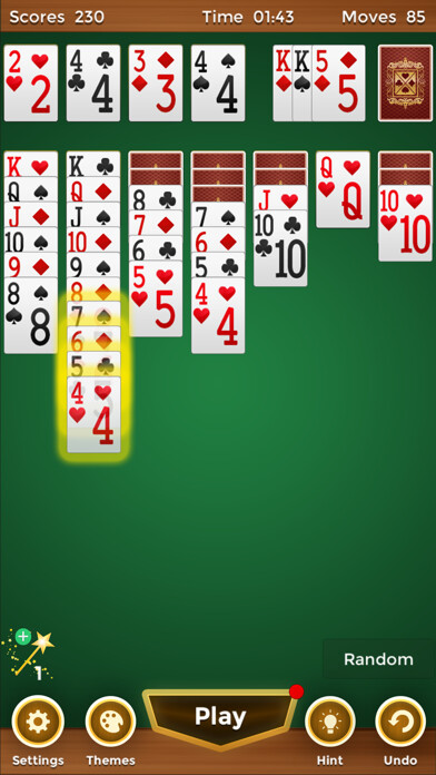 Emulate iPhone app Solitaire Offline Card Game using MyAndroid