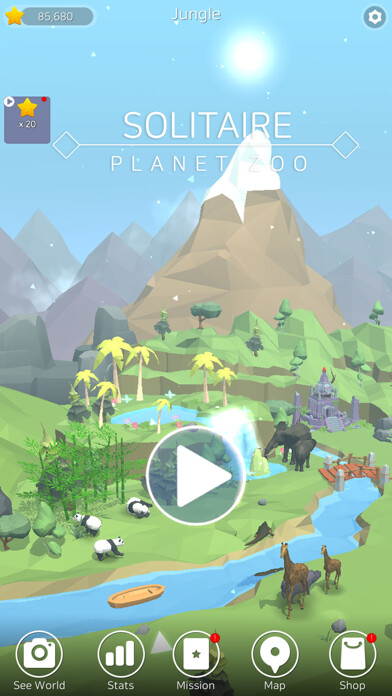 Emulate iPhone app Solitaire Planet Zoo using MyAndroid