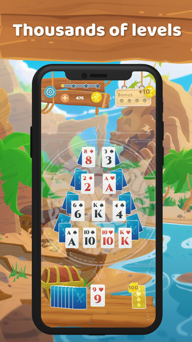 Emulate iPhone app Solitaire TriPeaks: Pirates using MyAndroid