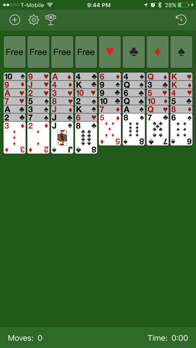 Emulate iPhone app Solitary Freecell using MyAndroid Emulate iPhone app Solitary Freecell using MyAndroid