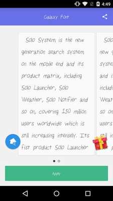 Emulate Android APK Solo Font Galaxy Emulate Android APK Solo Font Galaxy