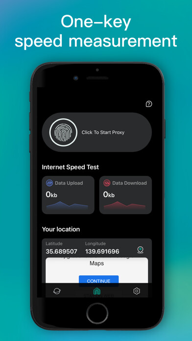Emulate iPhone app Solo SpeedTest unlimited proxy using MyAndroid