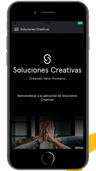 Emulate iPhone app Soluciones Creativas using MyAndroid