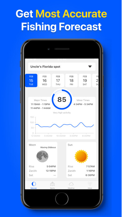 Emulate iPhone app Solunar Best Fishing Times App using MyAndroid Emulate iPhone app Solunar Best Fishing Times App using MyAndroid