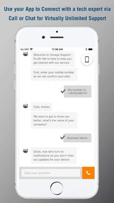 Emulate iPhone app Soluto for Vonage using MyAndroid