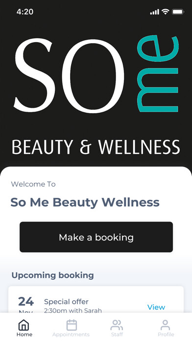 Emulate iPhone app So Me Beauty Wellness using MyAndroid Emulate iPhone app So Me Beauty Wellness using MyAndroid