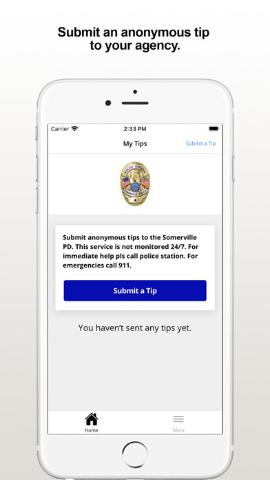Emulate iPhone app Somerville PD using MyAndroid