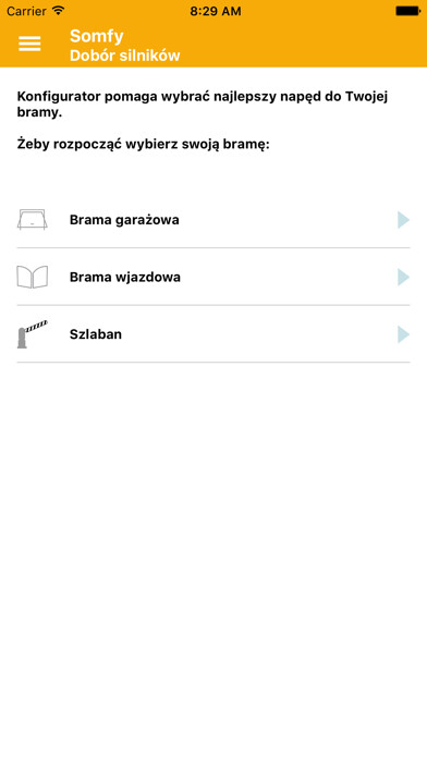 Emulate iPhone app Somfy Dobór Bram using MyAndroid