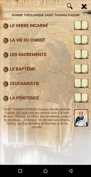 Run android online APK SOMME THÉOLOGIQUE SAINT THOMAS from MyAndroid or emulate SOMME THÉOLOGIQUE SAINT THOMAS using MyAndroid