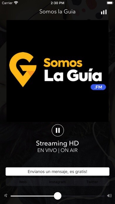 Emulate iPhone app Somos la Guia FM using MyAndroid