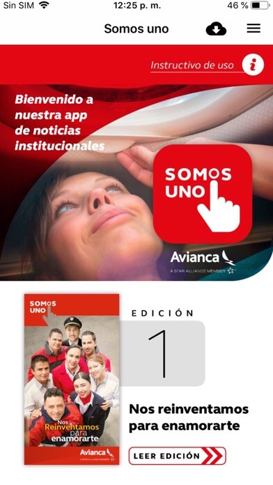 Emulate iPhone app Somos Uno Avianca using MyAndroid