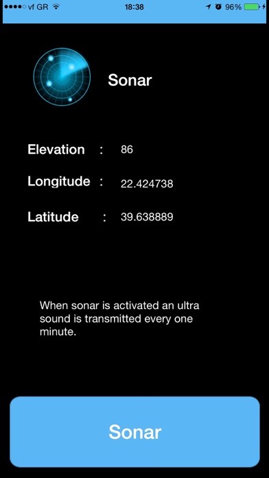 Emulate iPhone app Sonar - Emergency button sending your position in morse code! using MyAndroid Emulate iPhone app Sonar - Emergency button sending your position in morse code! using MyAndroid