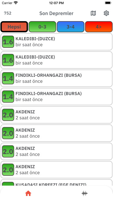 Emulate iPhone app Son Depremler (Bildirimli) using MyAndroid Emulate iPhone app Son Depremler (Bildirimli) using MyAndroid