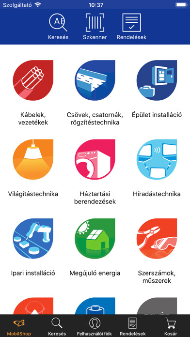 Emulate iPhone app Sonepar HU MobilShop using MyAndroid