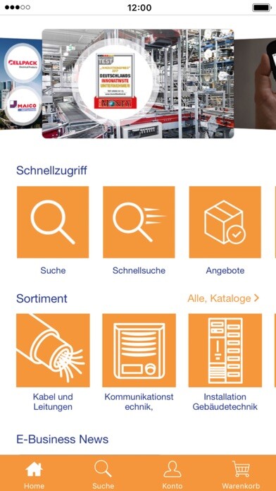 Emulate iPhone app Sonepar-Shop using MyAndroid