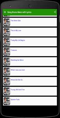 Emulate Android APK Song Bruno Mars with Lyrics Emulate Android APK Song Bruno Mars with Lyrics