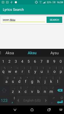 Emulate Android APK Song Lyrics Finder