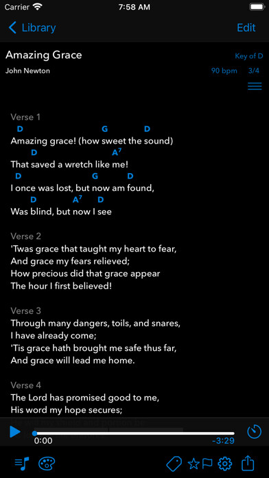 Emulate iPhone app SongSheet Pro: Lyrics & Chords using MyAndroid