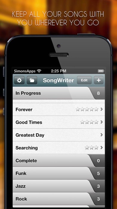 Emulate iPhone app Song-Writer Lite: Write Lyrics using MyAndroid Emulate iPhone app Song-Writer Lite: Write Lyrics using MyAndroid