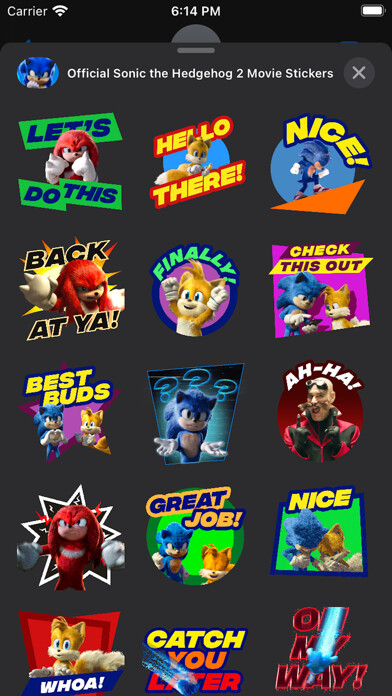 Emulate iPhone app Sonic 2 Movie Stickers using MyAndroid Emulate iPhone app Sonic 2 Movie Stickers using MyAndroid