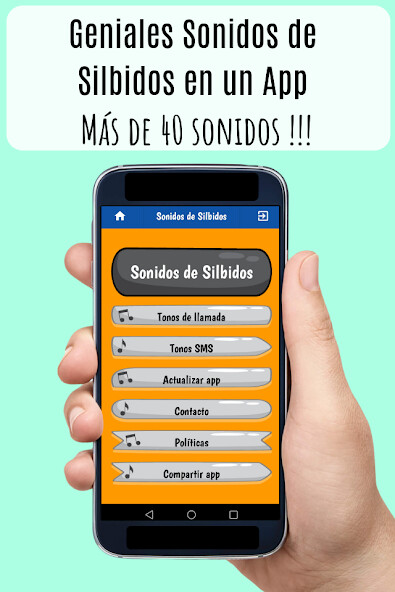 Run android online APK Sonidos de Silbidos, tonos. from MyAndroid or emulate Sonidos de Silbidos, tonos. using MyAndroid