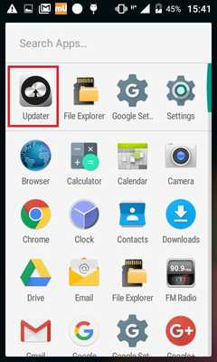 Emulate Android APK Sonim Updater