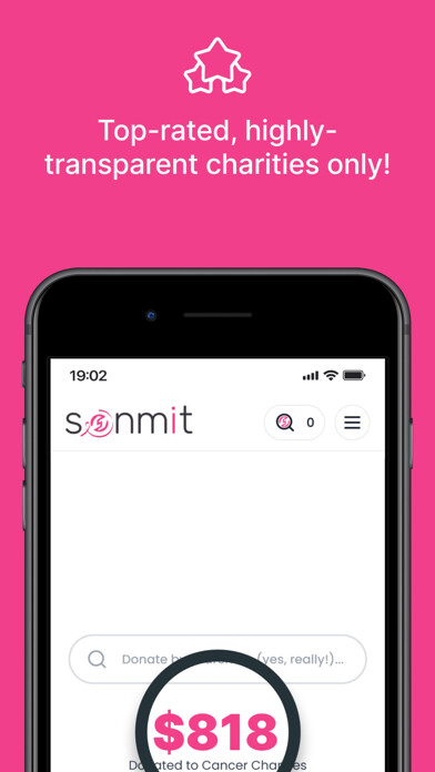 Emulate iPhone app Sonmit Browser Search & Donate using MyAndroid