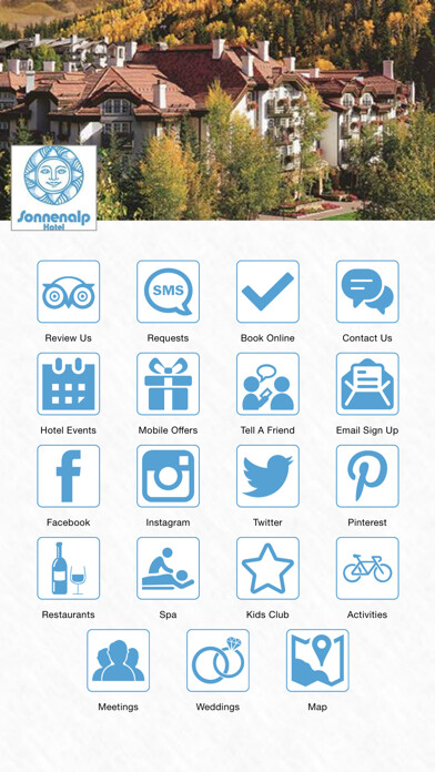 Emulate iPhone app Sonnenalp Hotel using MyAndroid