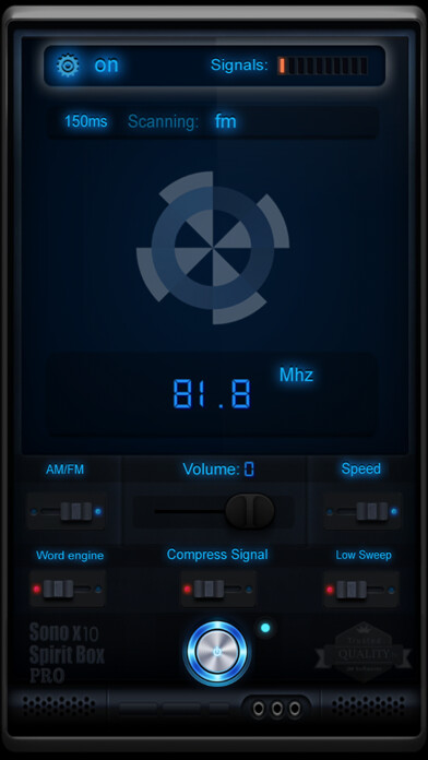 Emulate iPhone app Sono X10 Spirit Box PRO using MyAndroid